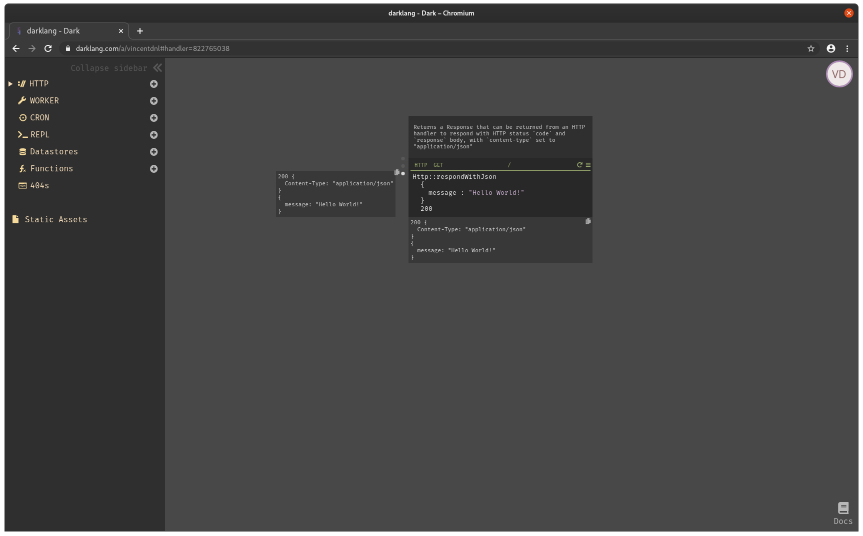 Hello Darklang!