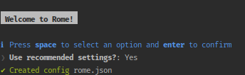 rome init file created