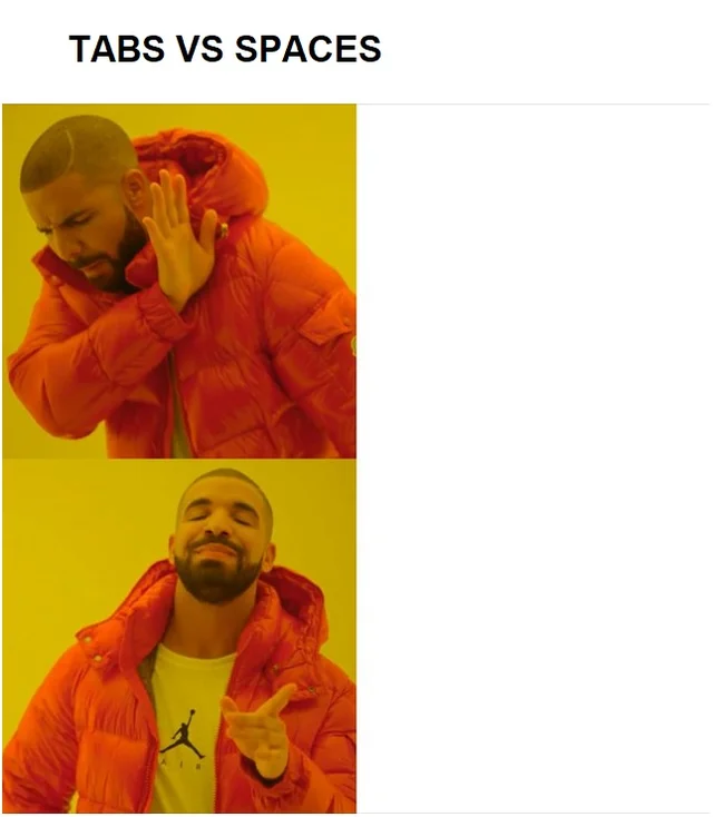 Tabs vs spaces